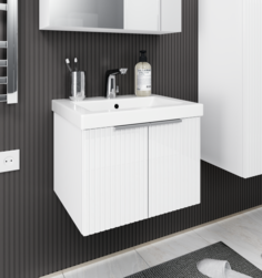 Тумба с раковиной для ванной А50 компакт подвесная цвет белый 141354 Megano Home