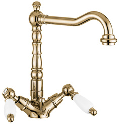 Смеситель Deco Ceramic с донным клапаном для раковины, цвет бронза 121613BR Emmevi