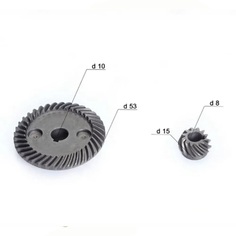 Коническая пара (шестерни редуктора) УШМ-125 (под шпонку) OEM 577
