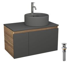 Комплект: тумба Bau Dream Blackwood 80,раковина BAU Element,смеситель Hotel Dream,выпуск Bauedge