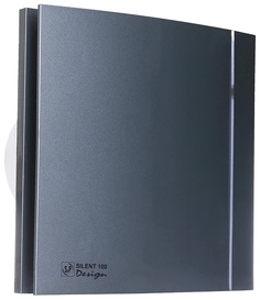 Вентилятор вытяжной Soler&Palau SILENT-100 CZ GREY DESIGN-4C, 100 мм, для кухни/ ванной/ с S&P