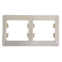 Рамка SE Glossa, 2 поста, бежевая, GSL000202 Schneider Electric
