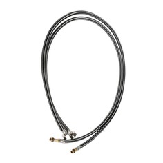 Подводка гибкая для смесителя ZEIN, фибро-нейлон, 1/2", М10, 120 см, набор 2 шт, черная