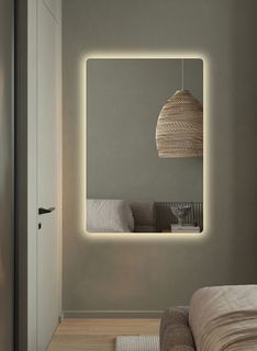 Зеркало для ванной Prisma 120*80 прямоугольное вертикальное c подогревом No Brand