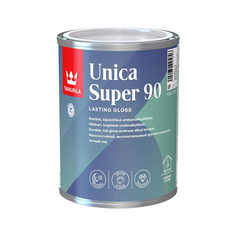 Лак уретано-алкидный Tikkurila Unica Super Strong 90, глянцевый, база EP, бесцветный, 0,9