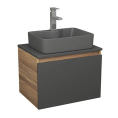 Комплект: тумба Bau Dream Blackwood 60,раковина BAU Cerama 48х37,смеситель Hotel Stil Bauedge