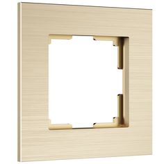 Рамка для розетки/выключателя из металла на 1 пост Werkel AluMax W0013511 шампань