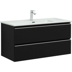 Тумба под раковину Aquanet Вега 100 черный 00329593