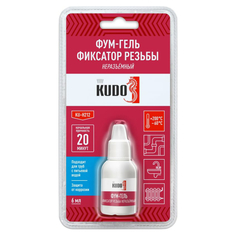 Фум-гель Kudo анаэробный герметик, неразъемный, красный, 6 мл