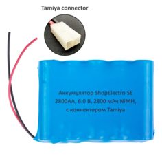 Аккумуляторная батарея SE2800 АА 6 В 2800 мАч NiMH для игрушки, разъём Tamiya 11743