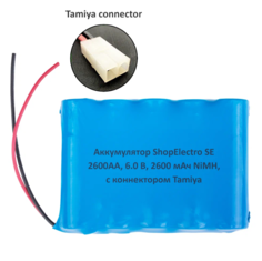 Аккумуляторная батарея SE2600 АА 6 В 2600 мАч NiMH для игрушки, разъём Tamiya 11741