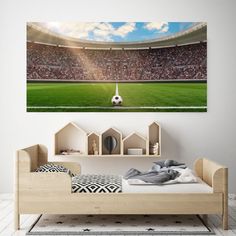 Фотообои Dekor Vinil 3d Футбольное поле на стену 100х200 см