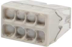 Экспресс-клемма строительно-монтажная СМК 2273-248 8-проводная 0.5-2.5кв.мм с пастой (уп.5 De Kraft