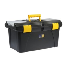 Ящик для инструмента ТУНДРА, 22", 560 х 325 х 290 мм, пластиковый, лоток, два органайзера Tundra