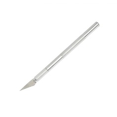 Нож макетный ТУНДРА, алюминиевая ручка, перьевое лезвие (5 доп. лезвий) Tundra