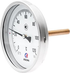 Термометр Росма БТ-51.211 0-200*С осевой шток L-200мм G-1/2