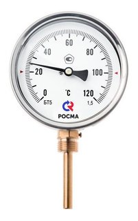 Термометр Росма БТ-52.211 0-100*С радиальный шток L-64мм G-1/2"
