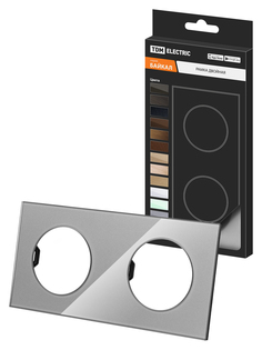 Рамка TDM двойная платина, стекло, "Байкал" SQ1819-0303