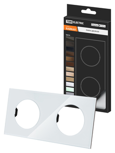 Рамка TDM двойная хрустально-белая, стекло, "Байкал" SQ1819-0003