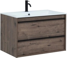 Тумба с раковиной Aquanet Lino 80 дуб веллингтон (253912, 270158)