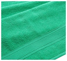 Полотенце махровое с бордюром (зеленое) 70х140 Текс Дизайн