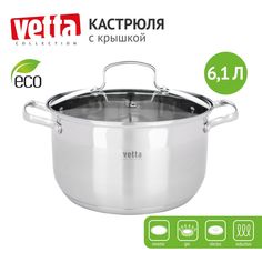 Кастрюля Vetta 6,1 л серебристый