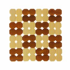 Подставка под горячее "Клетка",  13x13см, бамбук No Brand