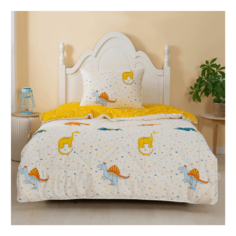 Комплект постельного белья Sofi de Marko Дино с одеялом 160 х 220 см детский сатин желтый