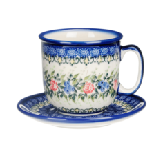 Кружка Kalich Iza с блюдцем керамика 300 мл No Brand