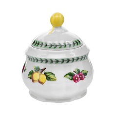 Сахарница Thun 1794 Роза фрукты ivory 250 мл