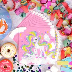 Салфетки Единорог бумажные сервировочные 33 х 33 см 12 шт No Brand