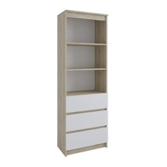 Стеллаж мори 604х354х1800 дуб сонома/белый No Brand