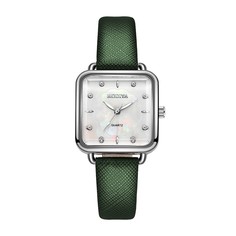 Часы наручные женские, 2.8 х 2.8 см, зеленый ремешок No Brand