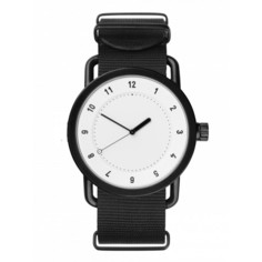 Часы наручные мужские, d-4 см, черные, с белым циферблатом No Brand