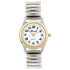 Часы наручные женские, d-2.8 см, ремешок металл, серебро с золотом No Brand