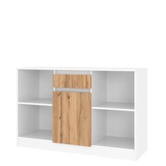 Тумба тв парус, 1200х400х430 белый/дуб вотан No Brand