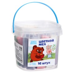 Набор цветных мелков винни-пух, 16 штук, 8 цветов Союзмультфильм