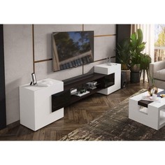 Тумба тв инкастро, 2580х610х373, белый/черный глянец/венге мдф No Brand