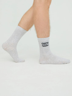 Носки мужские серые с рисунком в виде надписи Mark Formelle