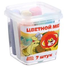 Набор цветных мелков львенок и черепаха, 7 цветов Союзмультфильм