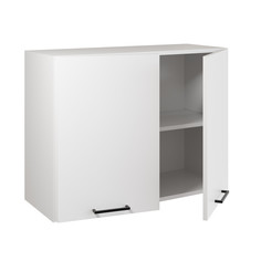 Шкаф навесной 80см с двумя дверцами simple в800 белый/ белый 00-00020862 Атмосфера