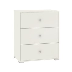 Комод 3 ящика капелла, 700х424х850, белый No Brand