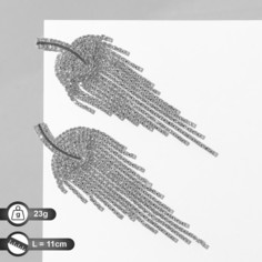 Серьги висячие со стразами Queen Fair