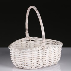 Корзина с ручкой, 23х15х10/9/26 см, лоза No Brand