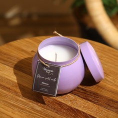 Свеча ароматическая в баночке 150 гр, парафин, hibiscus No Brand