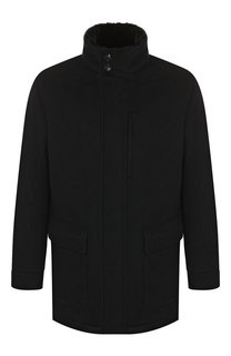 Кашемировое пальто с меховой отделкой Zegna