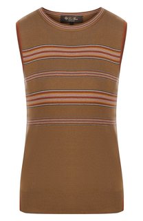 Топ из смеси шелка и хлопка Loro Piana