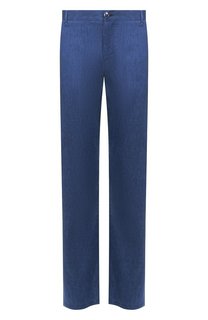 Брюки из смеси льна и шерсти Zilli