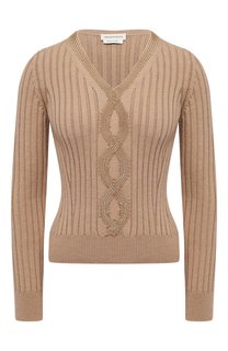 Хлопковый пуловер Alexander McQueen