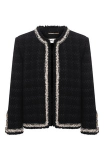 Жакет из шерсти и шелка Saint Laurent